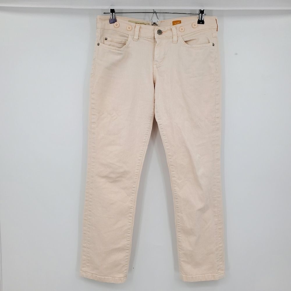 🩵ANTHROPOLOGIE PILCRO  & THE LETTERPRESS womens 26 Light pink crop jeans
